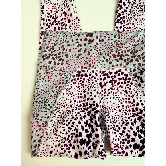 Fabletics Power Hold White Pink Gray High waisted Leggings Women's size XS - Picture 7 of 11